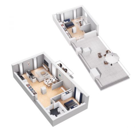 Rzut mieszkania M36: 2 pokoje, 89.40 m2