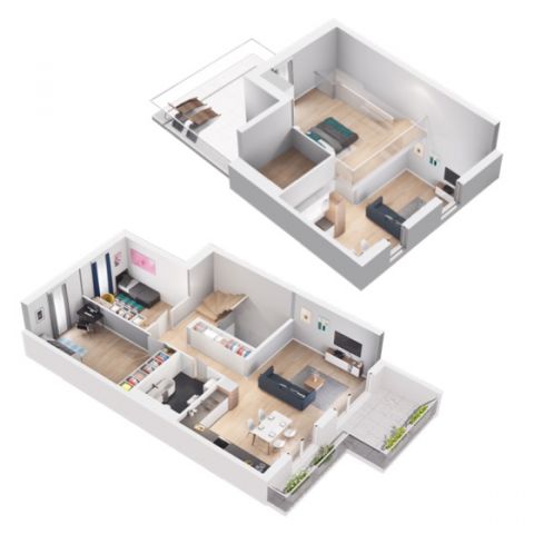 Rzut mieszkania M.06.: 3 pokoje, 99.09 m2