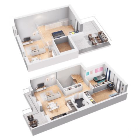 Rzut mieszkania M.04.: 3 pokoje, 99.96 m2
