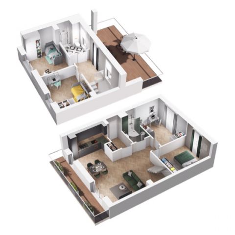 Rzut mieszkania B10: 5 pokoi, 88.62 m2