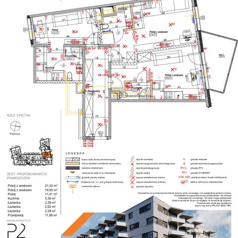 Rzut mieszkania Przyjaciół 2 M.3.47