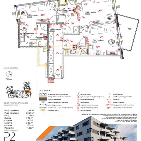 Rzut mieszkania Przyjaciół 2 M.4.63
